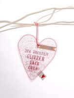 Glitzer Herzen. Zur Hochzeit.