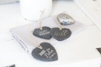 Kleine Schieferherzen. GLÜCK von Good old friends