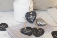 Kleine Schieferherzen. GLÜCK von Good old friends