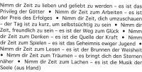 Kerze WORTLICHT®  "Nimm Dir Zeit - Leuchtende Gedanken" 14 cm, Farbe mandarin