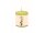 Kerze Mini WORTLICHT® "Ich denke an Dich" 6 x 5 cm, Farbe limone