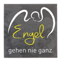 DOLORINO® Grabtafel aus Schiefer "Engel gehen nie ganz"