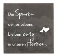 DOLORINO® Grabtafel aus Schiefer "Die Spuren...