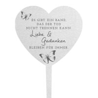 DOLORINO® Grabstecker Edelstahl, 1-teilig, Herz-Motiv...