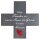 Haussegen-Stein-Kreuz *Möge Frieden sein in eurem Haus und Glück in euren Herzen*, 15 x 15 cm, dunkel