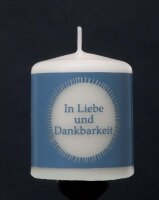 Kerze MEINE KLEINE KERZE *In Liebe und Dankbarkeit*