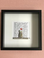 Kieselsteinbild *Schrift*
