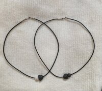 Natursteinschmuck - Freundschaftskette Set - schwarzer...